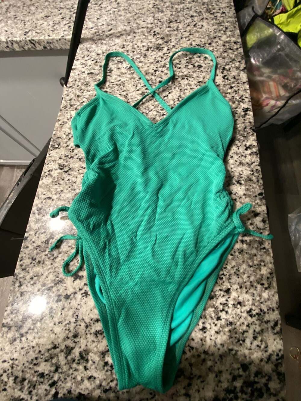 Stoney Clover Lane x Target Green High Leg Side Cinch One Piece Swimsuit